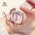 GUOU New Stainless Steel Strap Wristwatch Top Brand Luxury Ladies Watches Female Student Trend Fashion For Women Quartz Watches